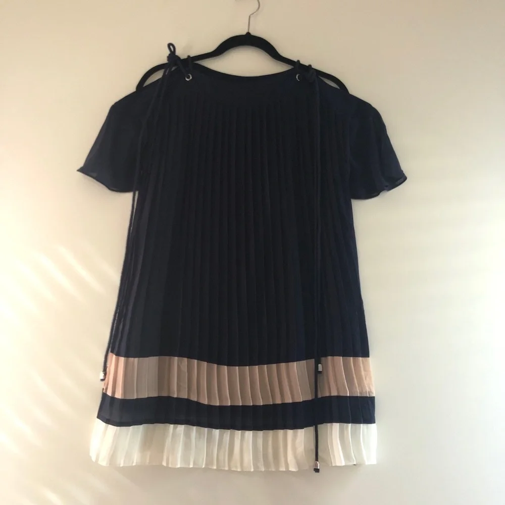 Endless Rose Chiffon Pleated Cold Shoulder Dress - New with Tag!
